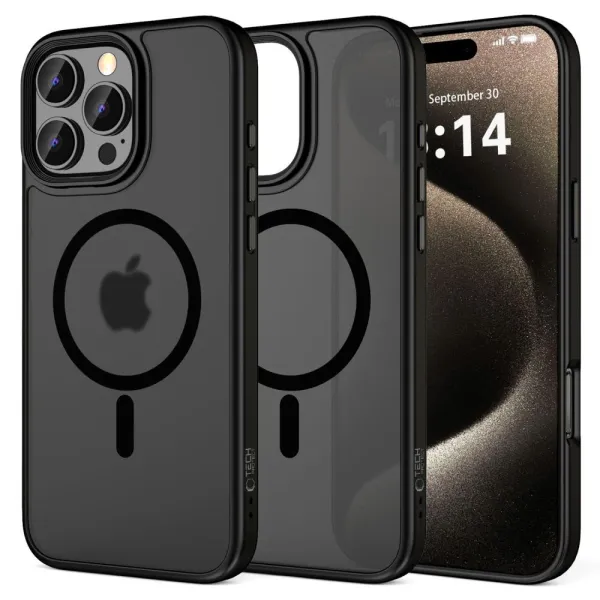 Etui Tech-Protect MagMat MagSafe na iPhone 16 Pro - czarne zdjęcie 1