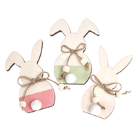 DREWNIANE ZAJĄCZKI PASTELOWE 10CM 3 SZTUKI MIX DPDN-222 DP CRAFT