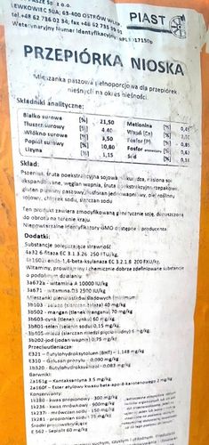 Karma dla przepiórek Piast Pasza dla przepiórek Piast 25 kg 25 kg na Arena.pl