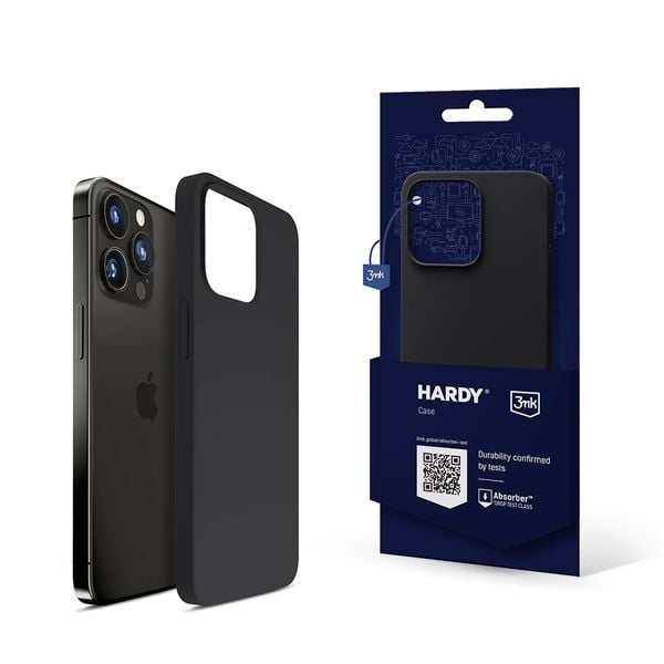 apple iphone 14 pro max - 3mk hardy silicone magcase graphite zdjęcie 1
