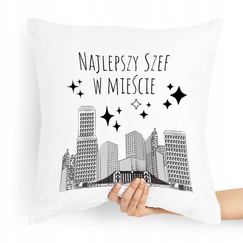 Poduszka Prezent Dla Szefa Najlepszy W Mieście Z Nadrukiem Ze Zdjęciem na Arena.pl