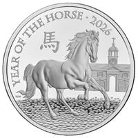 Royal Mint Lunar: Rok Konia 1 uncja Srebra 2026 Proof