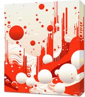 Obraz 50x60cm Krwiście Czerwone Wibracje