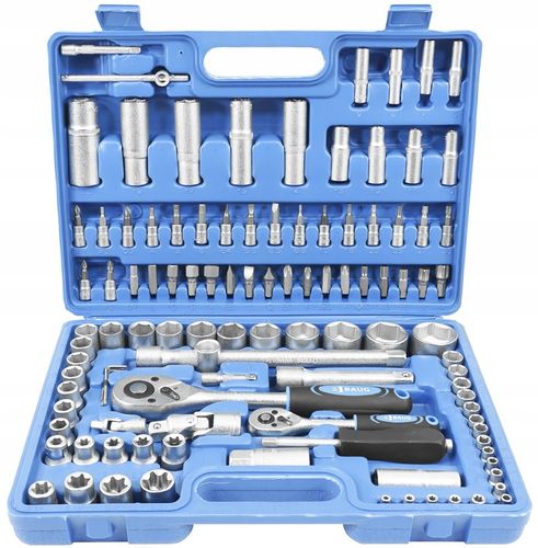 ZESTAW NARZĘDZI KLUCZY NASADOWYCH 108 KLUCZE NASADOWE 1/4" 1/2" BITY TORX na Arena.pl