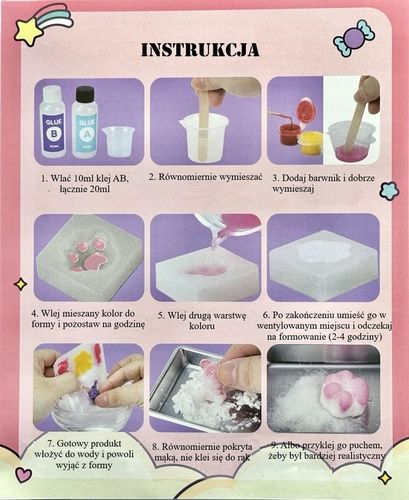 ZESTAW DO ROBIENIA GNIOTEK CUKIERNIA ANTYSTRESOWY SQUISHY DIY DLA DZIECI na Arena.pl