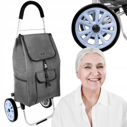 Wózek na zakupy ALU składany zakupowy torba na dużych kółkach 44l na Arena.pl