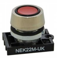 Przycisk sterowniczy metalowy 22mm IP55 NEK22M-UK czerwony PROMET