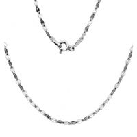 SREBRNY ŁAŃCUSZEK FANTAZYJNY MOCCA 45CM PRÓBA SREBRA 925