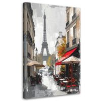 Obraz do salonu sypialni hotelu loftu, Francuskie kawiarenki