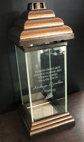 ZNICZ LAMPION z dedykacją TWOIM GRAWEREM dla babci na Arena.pl