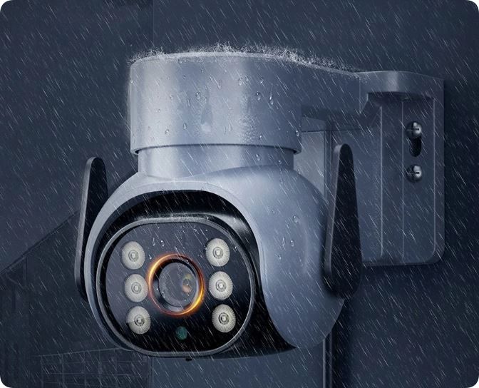 ZEWNĘTRZNA KAMERA OBROTOWA IP 4MPx 4MP WiFi ZOOM APLIKACJA SZARA zdjęcie 5