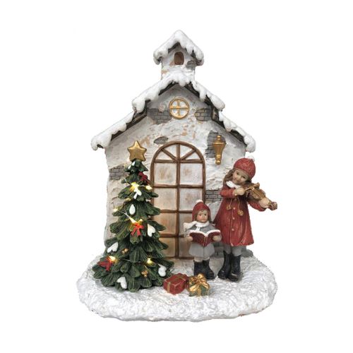 ozdoby świąteczne DKD Home Decor Żywica Dom (16,5 x 9 x 21 cm) (2 Sztuk) na Arena.pl