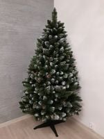 CHOINKA SZTUCZNA ZIELONA OSZRONIONA SOSNA DIAMENTOWA GĘSTA 90 cm + stojak