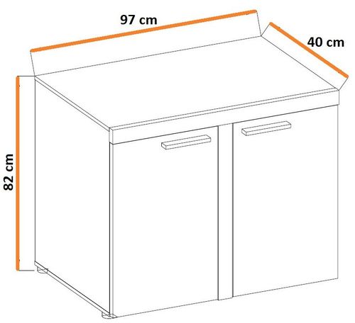 Meblościanka z oświetleniem LED + komoda Dąb Sonoma na Arena.pl