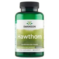 SWANSON GŁÓG 250 mg owoce EKSTRAKT Hawthorn 120 kaps SERCE Układ krążenia