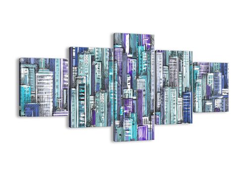 Obraz Na Płótnie - Drapacze Chmur - 125X70 Cm - Ea125X70-3857 na Arena.pl