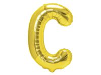 Balon foliowy „litera C”, złota, 40 cm [balon na powietrze]