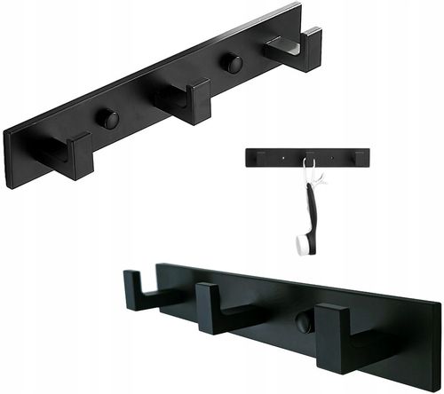 Panel Haczyki Wieszak Mocny Naścienny Czarny Loft na Arena.pl