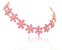 naszyjnik z różowych kwiatów z kolekcji be like a barbie (c23/lat/134au)