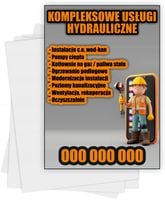 Ulotki A5 reklamowe firmowe 100 szt dużo wzorów USŁUGI HYDRAULICZNE