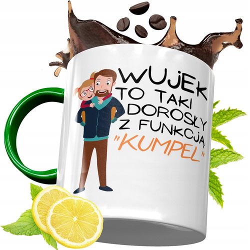 Kubek Zielony Dla Wujka Idealny Prezent Z Nadrukiem Ze Zdjęciem na Arena.pl