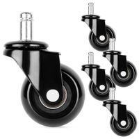 5x Kółka do Fotela Kauczukowe Gumowe Silikonowe Obrotowe Fotel Biurowy