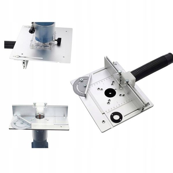 ALUMINIOWA PŁYTA DO STOŁU FREZARKI Z PROWADNICĄ UKOŚNĄ I PŁOTEM PROFESJONAL zdjęcie 1