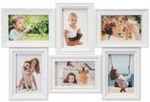 RAMKA NA ZDJĘCIA 10x15 MULTIRAMKA FOTO ZESTAW 6 ZDJĘĆ BIAŁA KOLAŻ