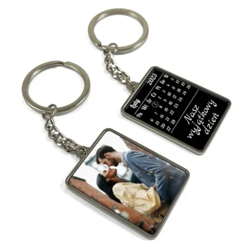 Brelok Do Kluczy Breloczek 2 Strony Data Kalendarz Zdjęcie Napis Dla Par na Arena.pl