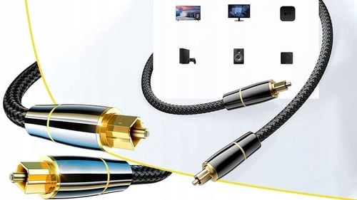 KABEL OPTYCZNY AUDIO TOSLINK PRZEWÓD CYFROWY ŚWIATŁOWÓD COAXIAL 3m na Arena.pl