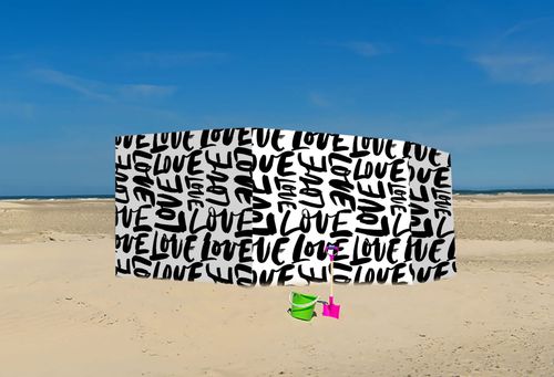 PARAWAN PLAŻOWY Napisy LOVE z indywidualnym napisem 5 PANELI 58.5 na Arena.pl