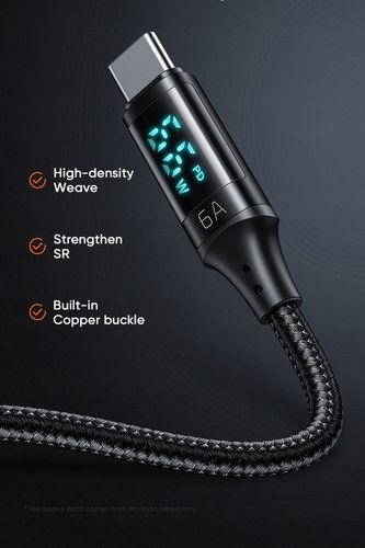 MCDODO KABEL Z WYŚWIETLACZEM USB-C SZYBKIE ŁADOWANIE USB TYP C 5A 66W 1M na Arena.pl