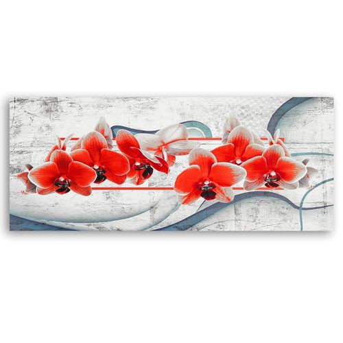 Deco Panel, Czerwone storczyki 140x45 na Arena.pl