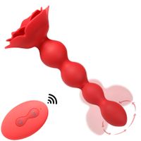 rose rotating anal beads