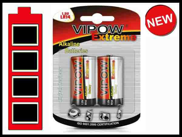 BAT0093B Baterie alkaliczne VIPOW EXTREME LR14 2s zdjęcie 1