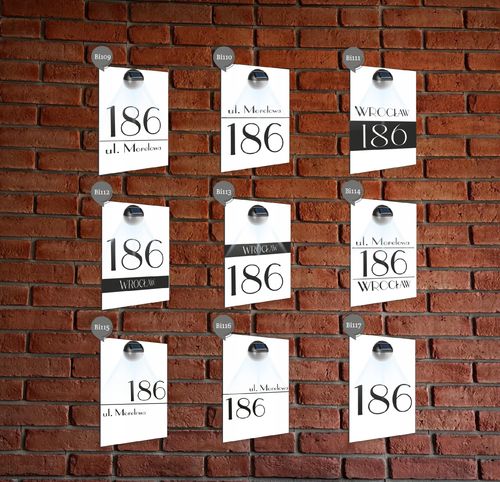 biała TABLICZKA ADRESOWA lampka led pionowa dibond numer domu 40x30 na Arena.pl