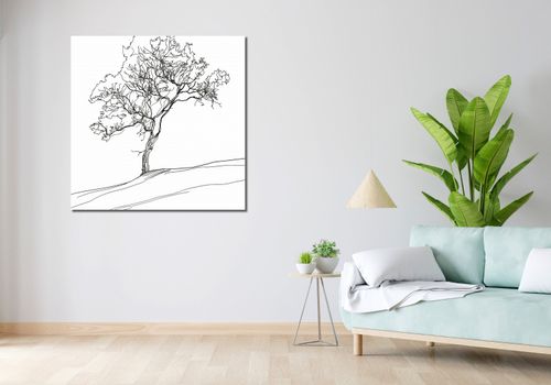 Obraz 100x100cm Drzewo w Zarysie na Arena.pl