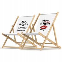 Leżak ogrodowy x2 PERSONALIZOWANY prezent dla pary na ŚLUB na ROCZNICĘ