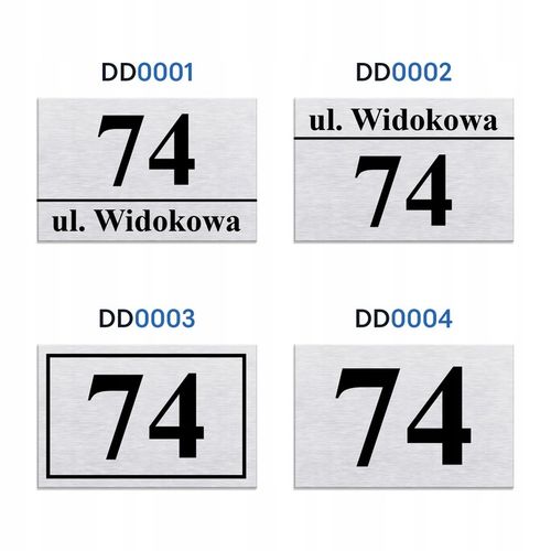 Nierdzewny Numer Na Dom Tabliczka Adresowa z Numerem Domu 32x21 cm na Arena.pl