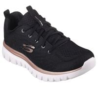 Skechers damskie buty sportowe GRACEFUL-GET CONNECTED 12615 BKGD BLACK/GOLD 40