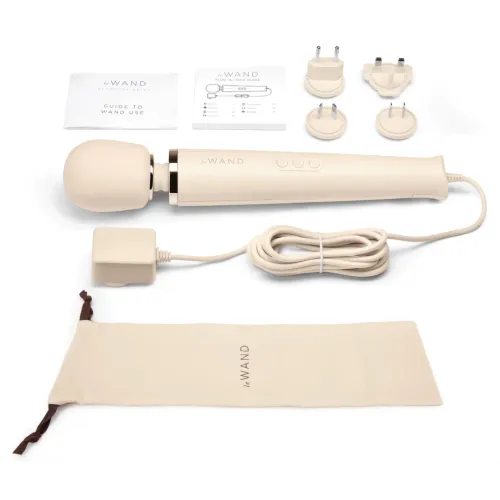 le wand plug-in massager cream - masażer przewodowy 10 trybow na Arena.pl
