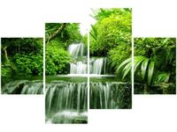 140CM 70 OBRAZ WODOSPAD LESIE DESZCZOWYM ŚCIENNY