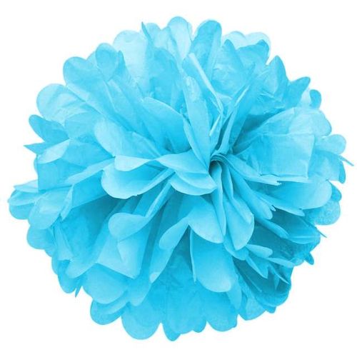 Pompon bibułowy "Classic", błękitny, 25 cm na Arena.pl