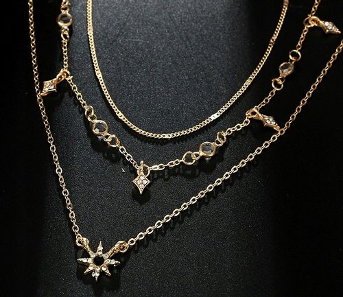 Naszyjnik choker boho złoty gwiezdny celebrytka na Arena.pl