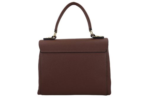 Skórzana torebka kuferek do ręki - Brązowa na Arena.pl