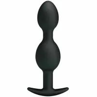 pretty love kulki analne silikonowe 12,5 cm czarne ergonomiczne