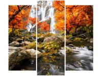 90 80CM OBRAZ T3 ELEM JESIENNY WODOSPAD DRUK ŚCIENNY