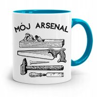 Kubek Błękitny Prezent Dla Stolarza Mój Aresnał Z Nadrukiem Ze Zdjęciem