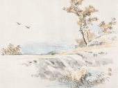 Plakat 100x75cm Landscape, Kōno Bairei Japoński Vintage do Salonu
