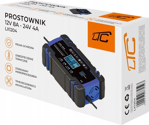 PROSTOWNIK AUTOMATYCZNY SAMOCHODOWY FUNKCJA NAPRAWY DO AKUMULATORÓW 12V 24V na Arena.pl